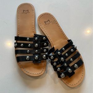 MARC FISHER LTD Pacca Studded Leather Flat
Sandals size 9.5